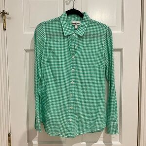 J Crew Lightweight Cotton Plaid Shirt.